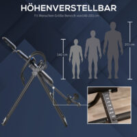 Inversionsbank Klappbarer Schwerkrafttrainer 132x71x145cm