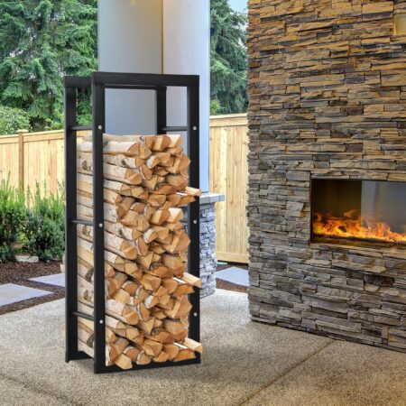 Kaminholzregal 100x40x25cm Brennholzregal Kaminholzständer