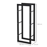 Kaminholzregal 100x40x25cm Brennholzregal Kaminholzständer