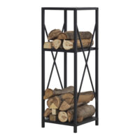 Kaminholzregal Tinglev Stahl 34x34x105.5cm Schwarz