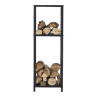 Kaminholzregal Tinglev Stahl 34x34x105.5cm Schwarz