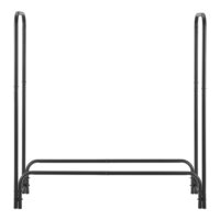 Kaminholzregal Kwethluk Stahl 124x124x34.5cm Schwarz