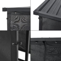 Brennholzunterstand Yakutat Metall Schwarz 145x143x70cm