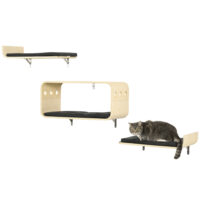 Katzen Kletterwand 3er-Set Katzentreppen Katzenbett