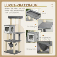 Katzen Kratzbaum Katzenbaum Kletterbaum 59x48x155cm