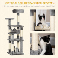 Katzenbaum Katzenspielturm Hängematte L40xB40xH132cm