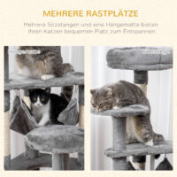 Katzenbaum Katzenspielturm Hängematte L40xB40xH132cm
