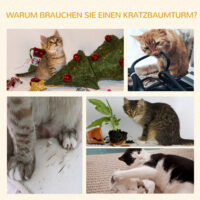 Katzenbaum Katzenspielturm Hängematte L40xB40xH132cm