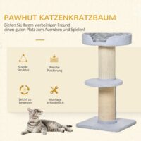 Katzenbaum Spielbaum Kratzstamm mit Plattform 45x45x91cm
