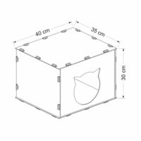 Katzenhaus Elba 30x40x35cm Weiss