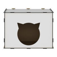 Katzenhaus Elba 30x40x35cm Weiss