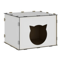 Katzenhaus Elba 30x40x35cm Weiss