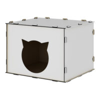 Katzenhaus Elba 30x40x35cm Weiss