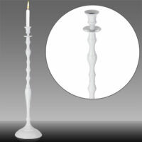 Kerzenständer 5-armig 78cm Aluminium weiss