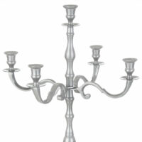 Kerzenständer 5-armig Alu vernickelt 78cm