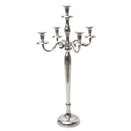 Kerzenständer Leuchter 5-armig Aluminium 80cm massiv