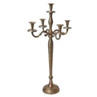 Kerzenständer Leuchter 5-armig Aluminium 80cm massiv