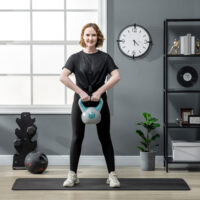 Kettlebell 10kg Bodenschonende Kugelhantel Kunststoffmantel