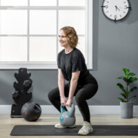 Kettlebell 10kg Bodenschonende Kugelhantel Kunststoffmantel