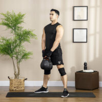 Kettlebell 8kg Kugelhantel mit Stahlgriff Kunstleder Mangel