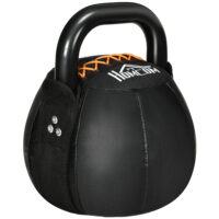 Kettlebell 8kg Kugelhantel mit Stahlgriff Kunstleder Mangel
