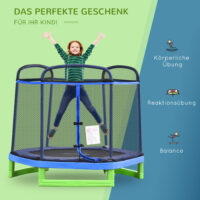 Kinder Trampolin mit Sicherheitsnetz bis 80kg
