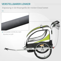 Kinderanhänger Fahrradanhänger für 2 Kinder Veloanhänger