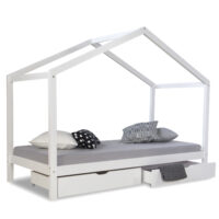 Kinderbett Hausbett 90x200cm Weiss