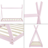 Kinderbett Onjeda 90x200 cm Tipi Rosa