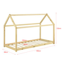Kinderbett Netstal 80x160 cm mit Matratze Holz