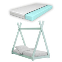 Kinderbett Onejda 80x160 cm mit Matratze Mint