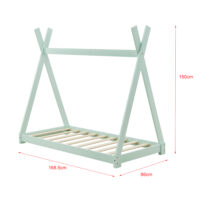 Kinderbett Onejda 80x160 cm mit Matratze Mint