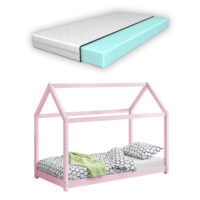 Kinderbett Netstal 80x160 cm inkl Matratze Rosa