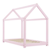 Kinderbett Netstal Haus 80x160 cm Rosa