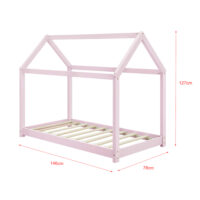 Kinderbett Netstal 70x140 cm mit Matratze Rosa