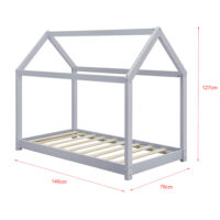 Kinderbett Netstal 70x140 cm mit Matratze