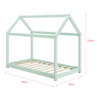 Kinderbett Netstal 80x160 cm mit Matratze Mint