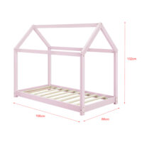 Kinderbett Netstal Haus 80x160 cm Rosa