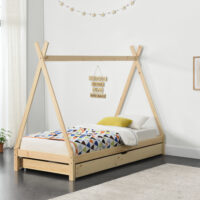 Kinderbett Cree 90x200 cm Tipi Indianer Holz
