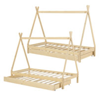 Kinderbett Cree 90x200 cm Tipi Indianer Holz