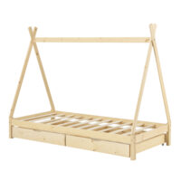Kinderbett Maine 90x200 cm Tipi Indianer Holz