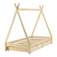 Kinderbett Maine 90x200 cm Tipi Indianer Holz