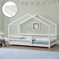 Kinderbett Knätten 90x200 cm mit Lattenrost + Matratze