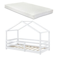 Kinderbett Knätten 90x200 cm mit Lattenrost + Matratze