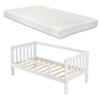 Kinderbett Selfoss 90x200 cm mit Matratze und Schutzgitter