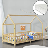 Kinderbett Sisimiut 90x200 cm mit Matratze Holz