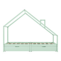 Kinderbett Assling mit 2 Schubkasten 90x200cm Mintgrün