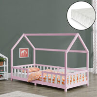 Kinderbett Sisimiut 90x200 cm mit Matratze Rosa