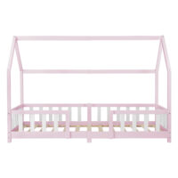 Kinderbett Sisimiut 90x200 cm mit Rausfallschutz Rosa