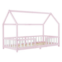 Kinderbett Sisimiut 90x200 cm mit Rausfallschutz Rosa